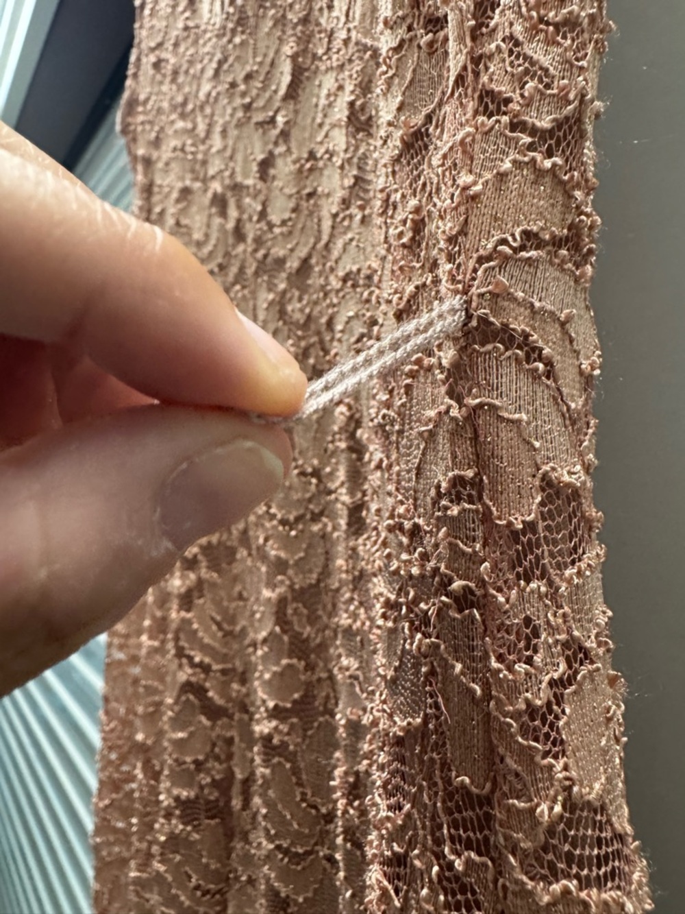 Candalite Lace Maxi Dress | Size L | Elegant Blush Formal - Picture 13 of 14